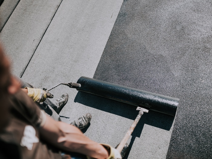 roofer installing roof